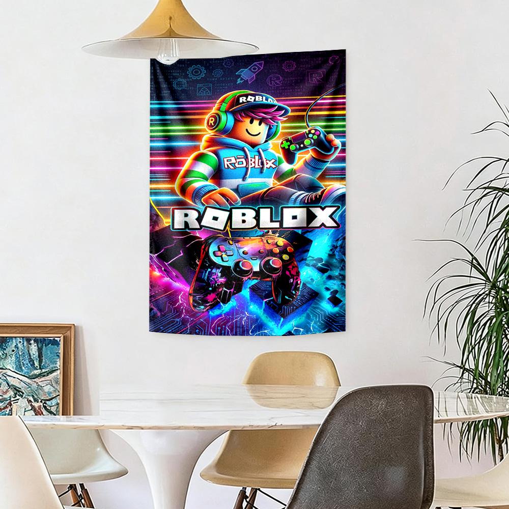 Roblox Vægdekoration Vægtæppe Kunst Til Kæledyrs Mindesmærke Fødselsdag Bryllupsfest Baggrund Familiegave