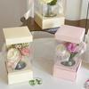 5PCS Paper Box Bouquet Wrapping Bag Transparent Flower Bag Handheld Flower Box  Valentine Day