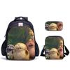 Universal für Jungen und Mädchen, Biber-Schultasche, Umhängetasche, Federmäppchen, Dreiteiliges Set zur Entlastung, Leichter Schulrucksack.