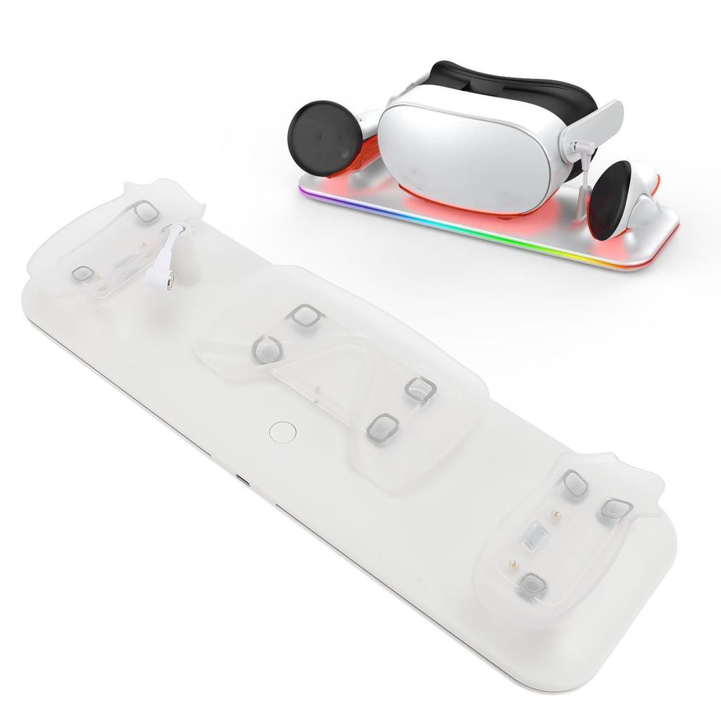 VR Headset Charging Stand Kit PD 18W Fast Charging Vertical Charging Stand with RGB Light for 3s