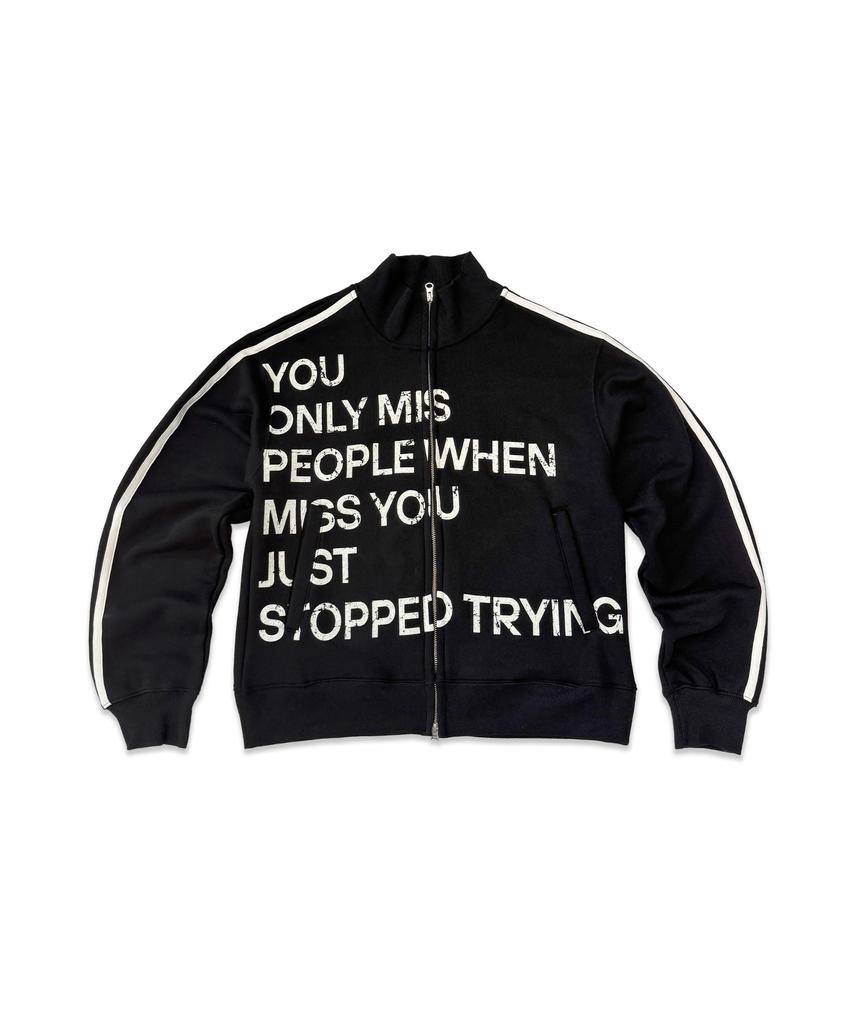 UNUSEDLAB Vintage Typography Only Zip-Up [Black]