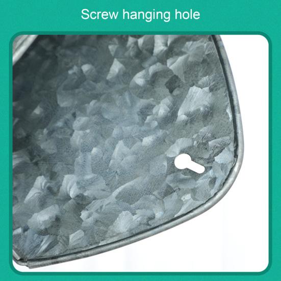 Dekorativ blomsterpotte Fint håndverk Jern Hengende hull Glatt Barnehageplantebeholder for Hjem