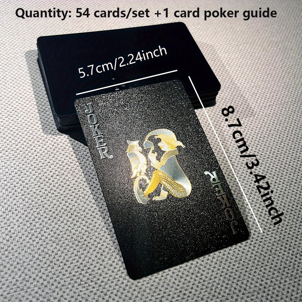Color Black Gold Playing Card Game Card Group Waterproof Poker Suit Magic Dmagic Package Board Game Gift Collection