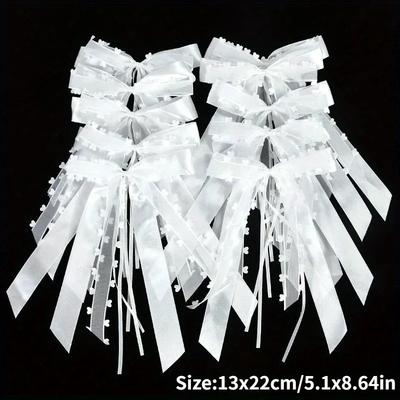 10pcs Ribbon Bows: Transform Your Home, Car, or Chair for Weddings & Holidays!