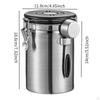 Coffee Canister Airtight Storage Container Stainless Steel Bean Jar with