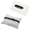Universal Tissue Case Sun Visor Set Beige PU Leather Synthetic Leather Visor Easy Tissue Storage Goods Compact S YOURS (for + Headrest) 2-Piece