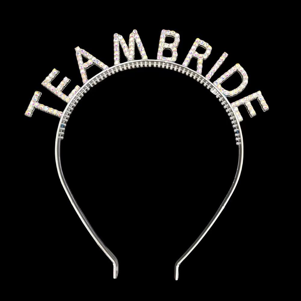 Team Bride Headband - Bridesmaid Letter Crown, Trendy Cross-Border Fashion