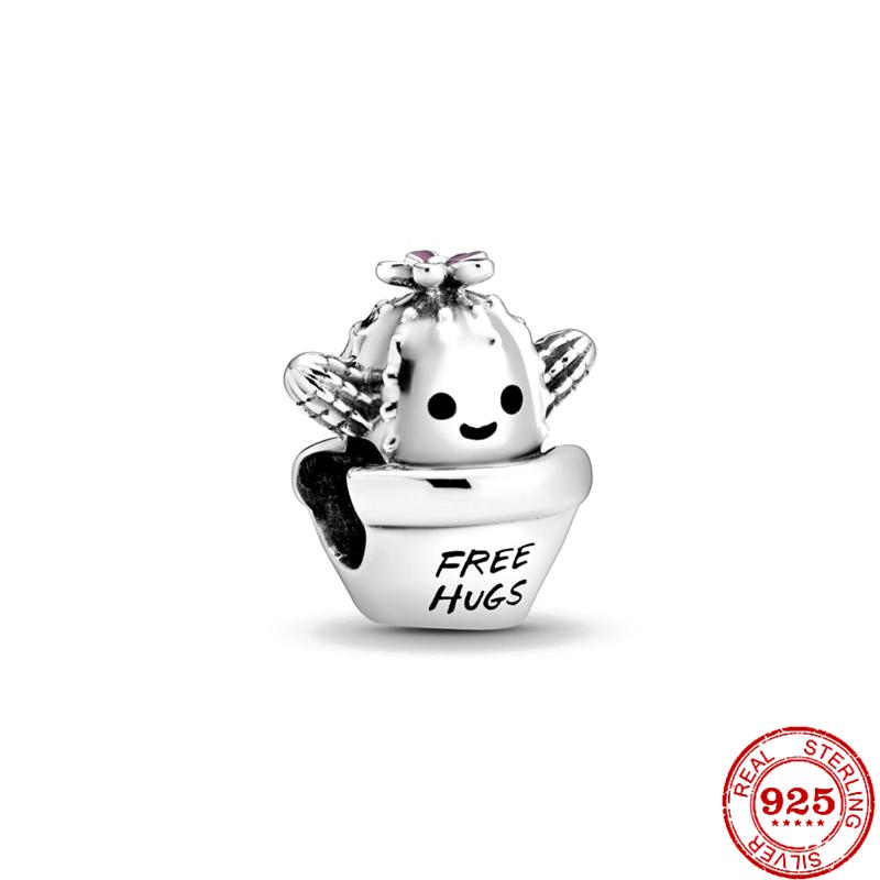 925 Silver Butterfly Four Clover Leaves Flower Charm Bead Fit Original Pendant Bracelet Necklace Jewelry Gift For Women