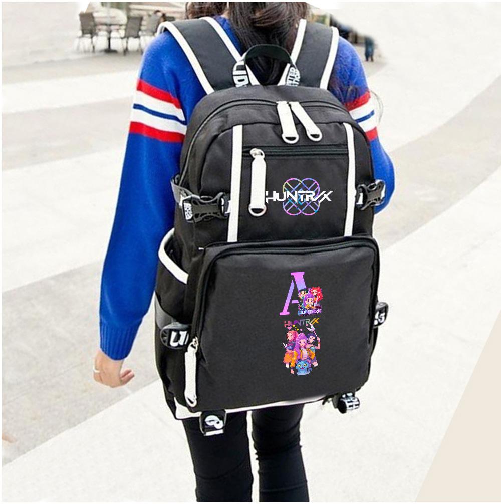 2 ks/sada Kreslený K-Pop batoh s 750ml lahví na vodu Velkokapacitní školní taška na notebook Studentský chlapec dívka Školní taška Cestovní taška