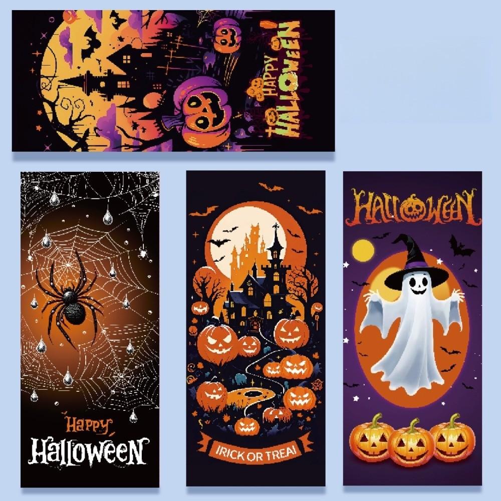 50pcs Exquisite Snacks Candy Biscuit Bag Reusable Drawstring Bag Halloween Candy Bag  For Kids