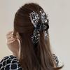 Korean Silver Color Ball Chain Hair Claw Bow Duckbill Clip Shark Clip Elegant Headpiece Hair Accessories for Women Girls