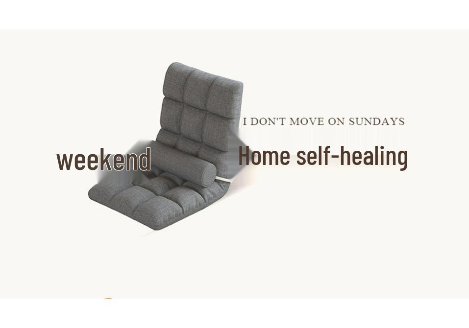 Lazy Tatami Folding Sofa Chair: Single Bed & Backrest for Dorms, Balconies, and Bedrooms