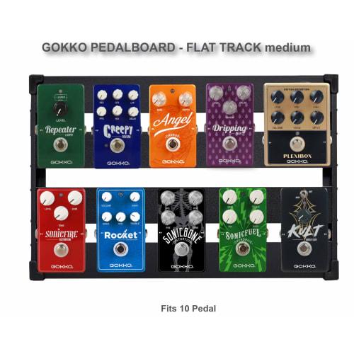 GOKKO Guitar Effects Pedal Board, Durable and Lightweight, with Storage Bag (ML-455x300x61mm)