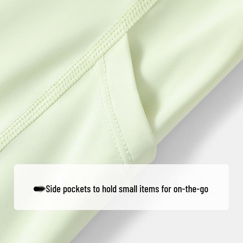 YEEHOO Girls' Quick-Dry Cooling Yoga Five-Point Leggings