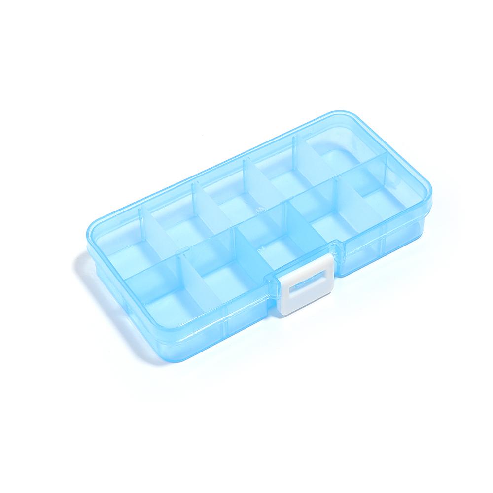 10-15 Grids Plastic Transparent Storage Box Square Adjustable Organizer with Cover for Jewelry Beading Compartment Storage Case