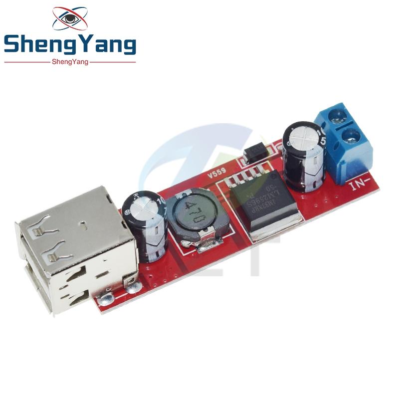 TZT 1/3PCS DC 6V-40V To 5V 3A Double USB Charge DC-DC Step-down Converter Module For Vehicle Charger LM2596 Dual USB