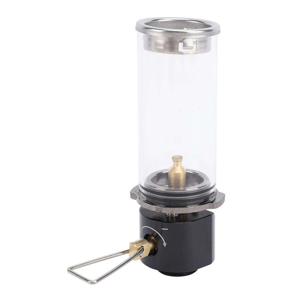 105mm Portable Tent Lantern Gas Candle Lamp, Vintage Gas Lantern with Aluminum Alloy Brass Glass, Ideal for Backpacking Hiking Fishing, Warm Ambiance