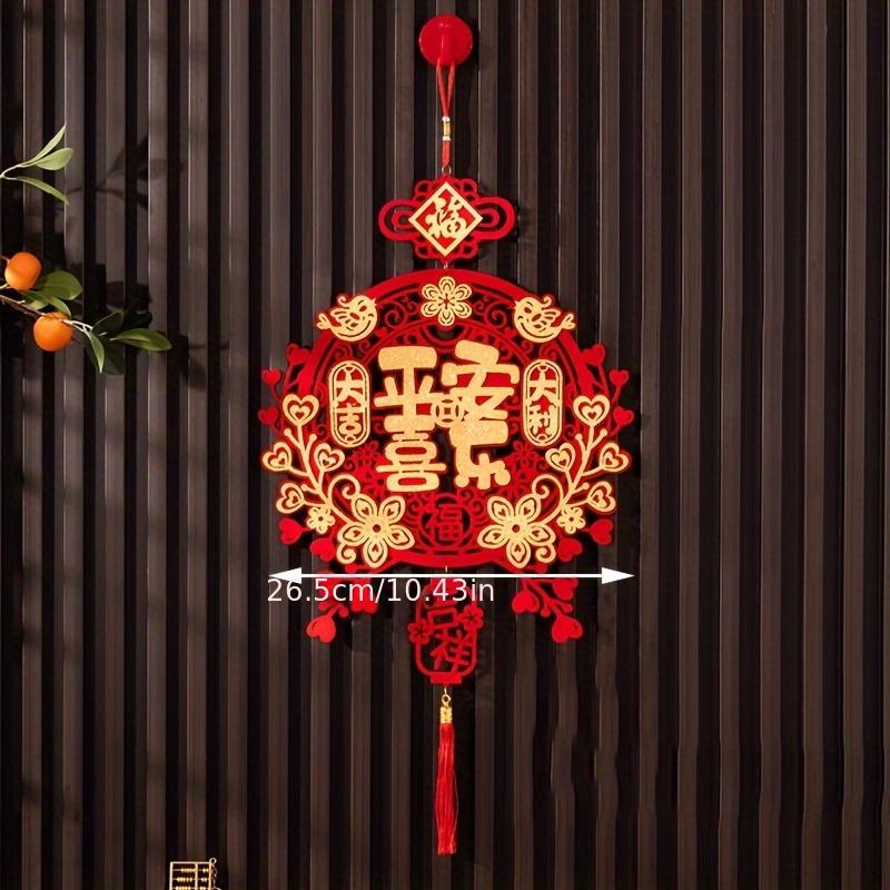 1 Stück Fröhliche Dekorative Anhänger, Warme Familie Türsticker, Chinesisches Neujahr Knoten Dekorationen, Feiertagsdekorationen