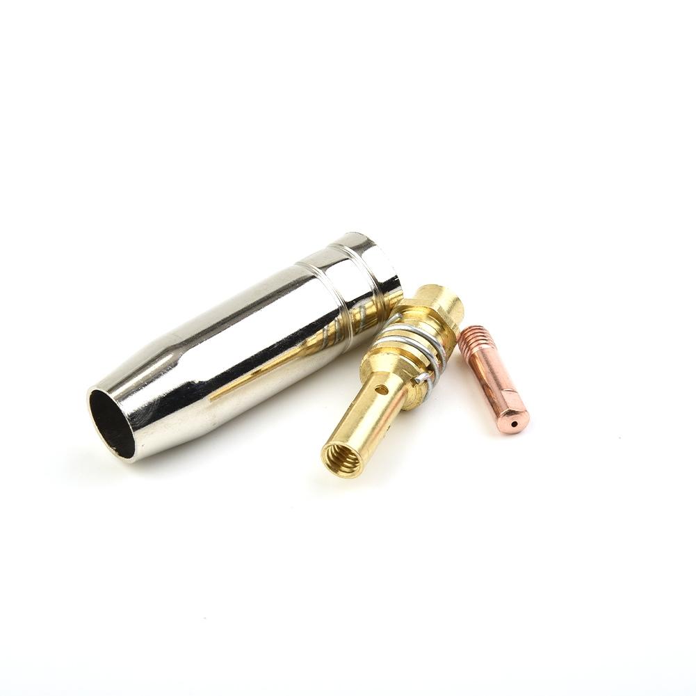 3pcs Set Welding Accessories Torch Air Cooled MB Contact Tip Gas Nozzle
