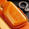 5 Bottons Leather Car Key Fob Case Cover Shell For Cadillac Ct4 Ct4-V Ct5 C8 Corvette Lyriq    Keychain Accessories
