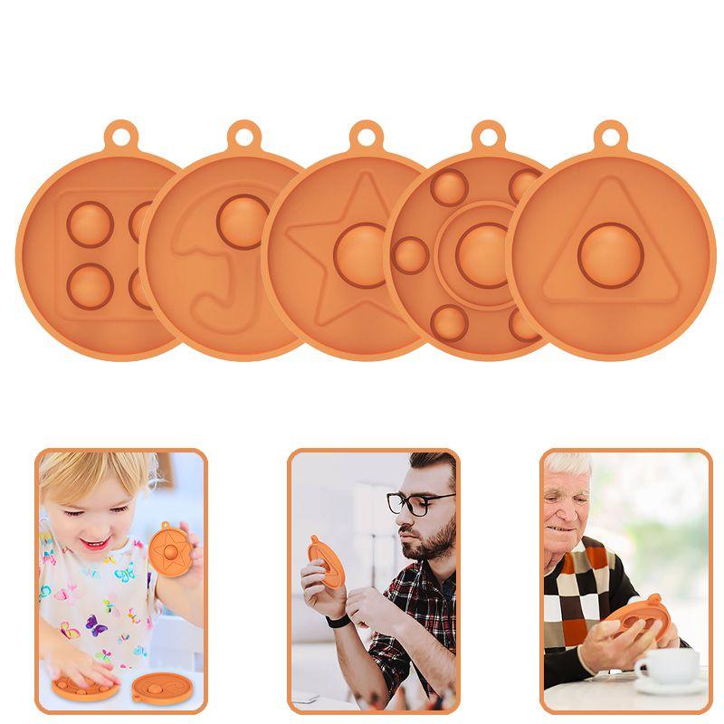 Pop Game Squid It Simple Dimple Popit Push Bubble Keychain Toys Pendant