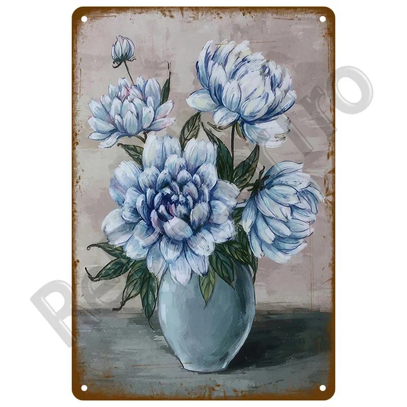 Metal Sign For Bar Home Wall Decor Art Tin Signs Flower Poster Gift Birds Vintage Metal Plaque Plates Decor Garden Flower Rul