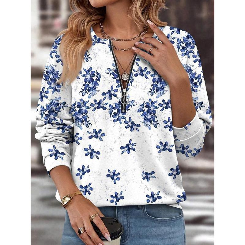 Women's T-Shirt,3D Printing,V Neck,Long Sleeve,Casual,Lightweight Top,halloween,Hip Hop ,Large Size,Fashion