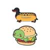 Colorful Hamburger And Hot Dog Brooch Pin Craft from Sturdy Zinc Alloy Materials Accessory for Long Time Use Styles