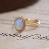 Contemporary Geometric Opal Ring For Women In Playful Candy Shades And Adjustable Size