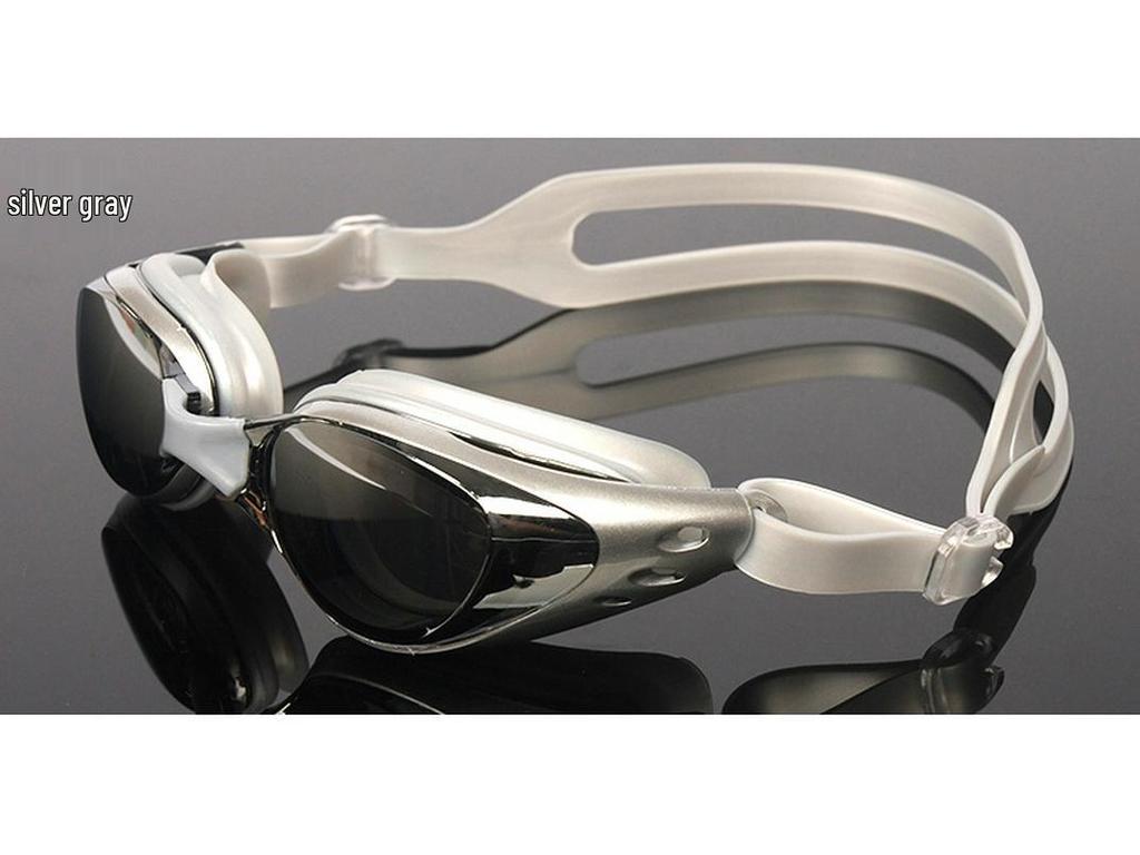 High-Definition Anti-Fog Electroplated Swimming Goggles with Silicone Straps