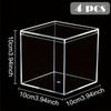 4/6/8 Pack Clear Acrylic Box with Lid Square Cube Containers Storage Box Organizer 10X10X10cm Transparent Acrylic Display Boxes