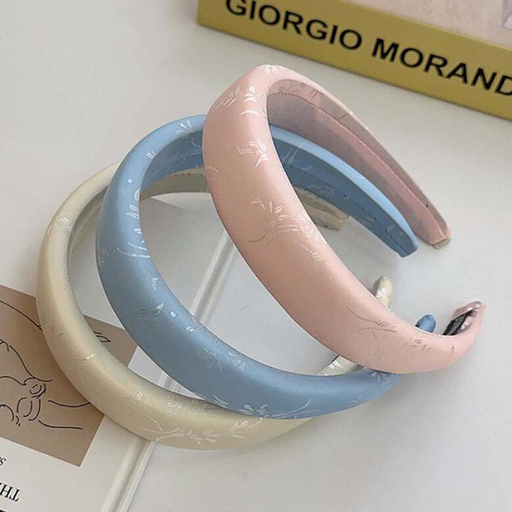 PROLY New Fashion Headwear For Women Warm Sponge Headband Solid Color Floral Hairband For Girls Summer Hair Accessories