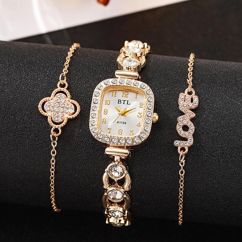 Women'S Quartz Bracelet Watch Set Fashion Small Dial Watch Accessories Trend Diamond-Encrusted Women'S Watch Women'S Watch