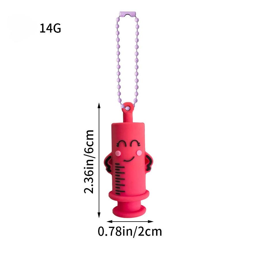 PVC Syringe Shaped Ampoule Bottle Opener, Portable Keychain Nurse Gift For Medical Staff, Novelty Promotion Giveaway Accessory