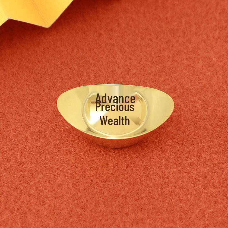 

Small Solid Brass Ingot for Crafting and Worship - Imitation Gold for the God of Wealth 38mm long (approx. 53g)