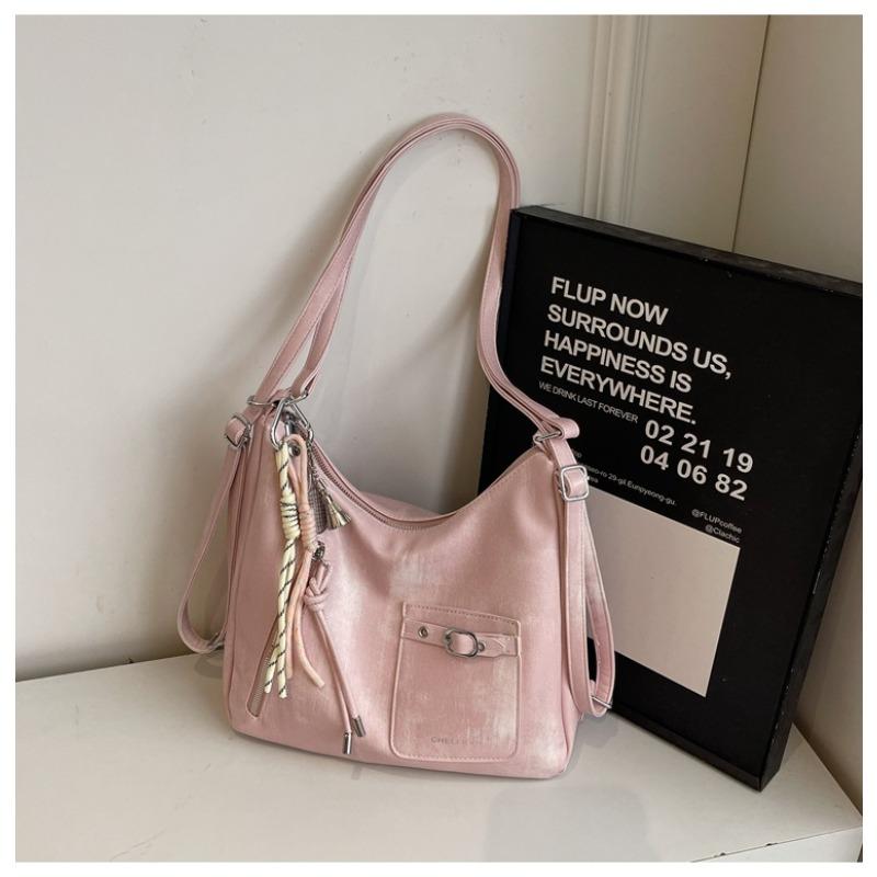 

Весна новая повседневная мягкая кожа большая вместимость сумка-тоут модная сумка для поездок на работу многовариантный способ ношения сумка через плечо женская розовый