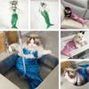 Dog Costume Pet Mermaid Bra Tail Bikini Clothing Bowknot Dressing Up Swimwear