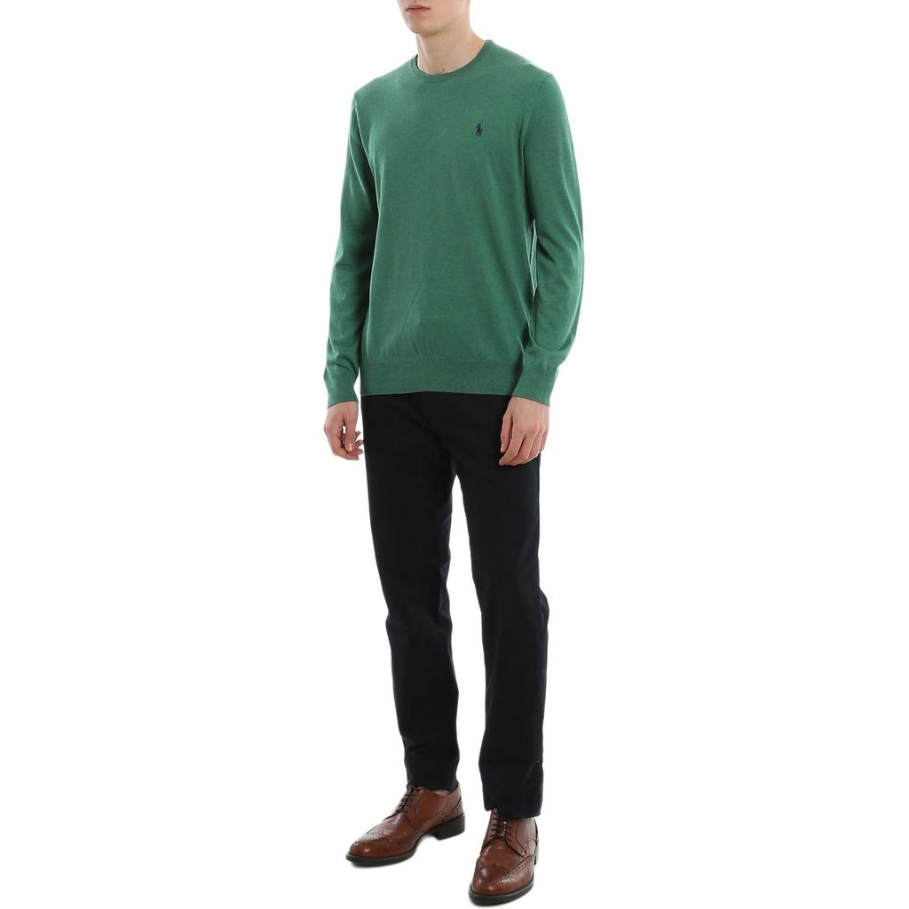 Polo Ralph Lauren Pony Logo Embroidered Crew Neck Long Sleeve Knit Sweater Men Sweater 710744679-020