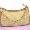Cherry Beaded Keychain Stylish Lanyard Tassel Key Chain Strawberry Bag Pendant  Phone Hanging