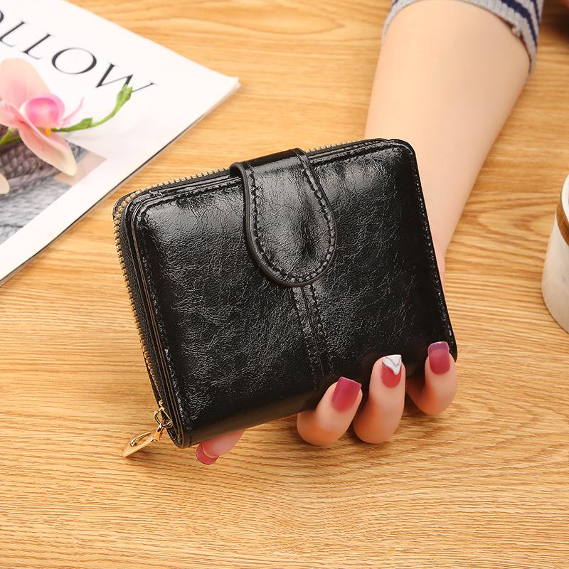 Card Bag, Student Small Fresh Zipper, Soft Leather Wallet In Hand, 20% Off Change Bag.