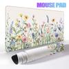 Bohemian-Style Floral Plants Mouse Pad Plant Aesthetics XXL Gamer Laptop Keyboard Desk Mat PC Extended Pad HD Office Accessories