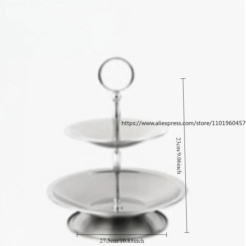 Storage Holders Stainless Steel Cake Dessert Fruits Stand Rack Wedding Birthday Party Desk Decoration Dessert Trays