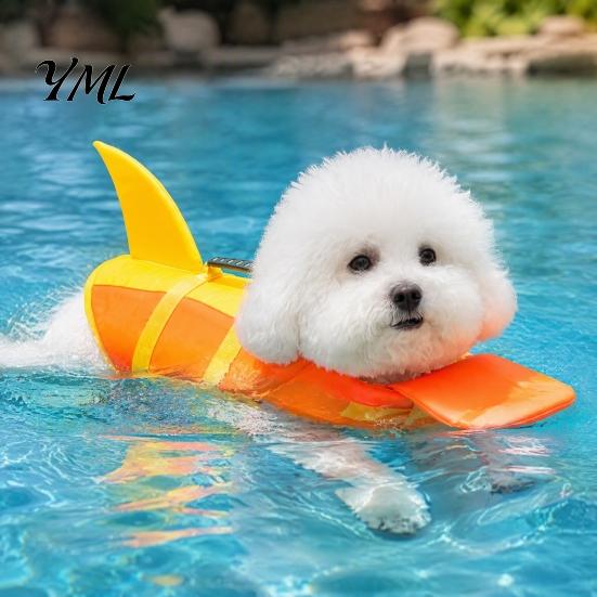 Dog Life Jacket with Adjustable Straps Chin Float, Straps, Rescue Handle, High Pet Buoyancy Aid Floating Swim Vest for Small Medium Large Dogs