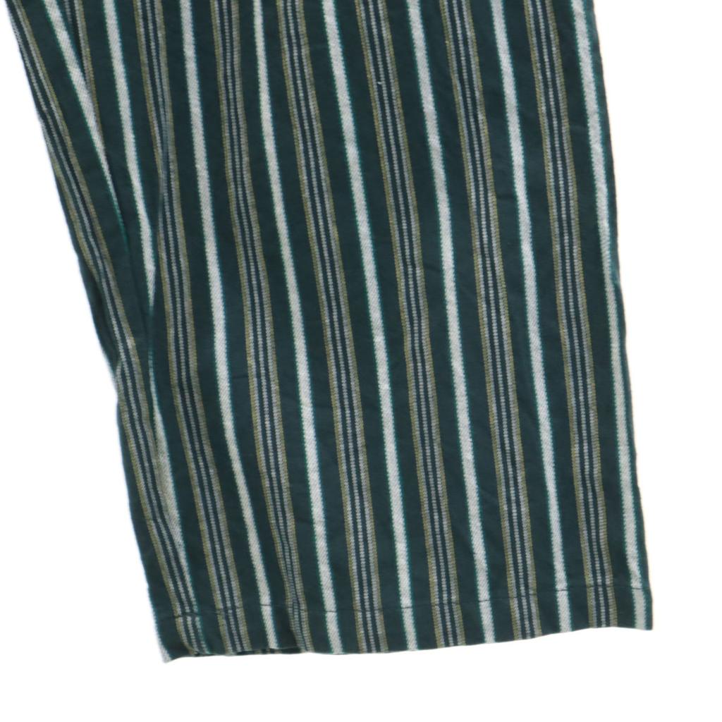 Fafatt Striped Pattern Easy Pants Green System Women Used