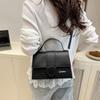 Versatile small square bag new high-end texture temperament portable shoulder bag trendy messenger bag women