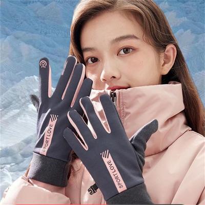 Winter Handschuhe Frauen Radfahren Fahrrad Thermische Fleece Kalt Widerstand Wind Wasserdichte Fahrrad Warme Laufen Outdoor Skifahren Fäustlinge
