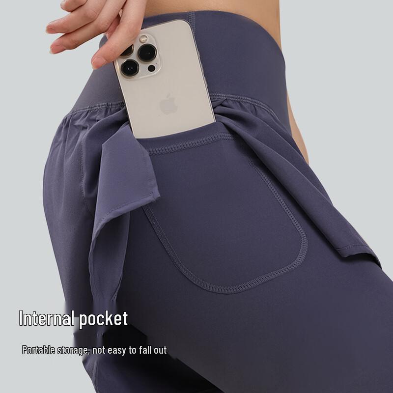Damen Faux-Zweiteiler High-Waist Yoga & Pilates Leggings