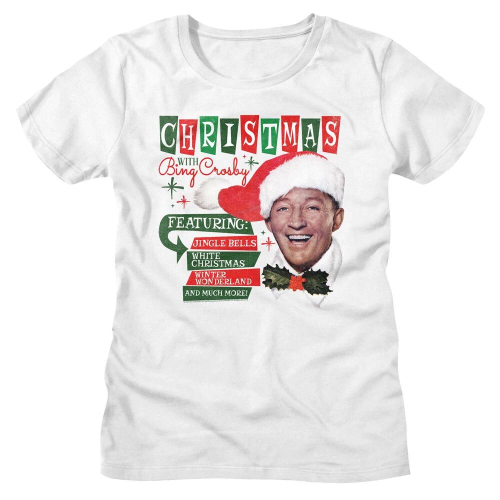 Bing Crosby Christmas Songs Jingle Bells Women s T Shirt Jazz Music Movie Merch M