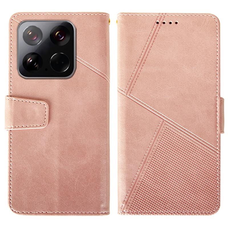 IDEWEI For Xiaomi 15 Case Leather Wallet Phone Cover Stand Calf Texture
