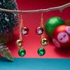 Rhinestone Christmas Earrings Dripping Oil Christmas Jewelry Sweet Xmas Drop Dangle Stud  Party